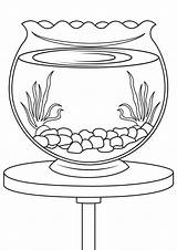 Fish Bowl Coloring Pages sketch template