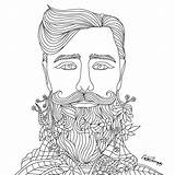 Mustache Coloring Page sketch template