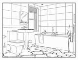 Bathroom Around The House Coloring Pages For Adults 1 Printable  sketch template