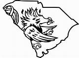 Free Printable Gamecock Stencil Sketch Coloring Page sketch template