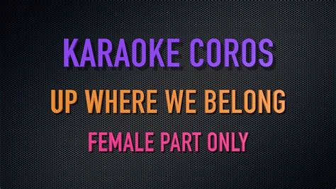 KARAOKE - UP WHERE WE BELONG female part only - YouTube