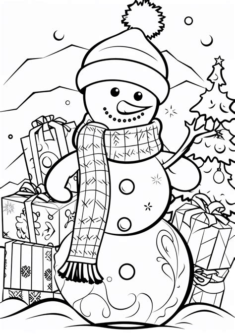 Snowman Coloring Page - Free Printable, Family Fun, Children Activities (@coloring) | Hero