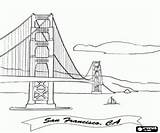 Golden Gate Bridge Coloring Sketch Coloring Page sketch template