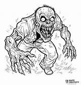 Zombie Coloring Pages Free Printable PDFs  Invite Creativity sketch template