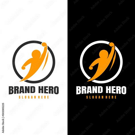 hero logo creative simple design vector Stock Vector | Adobe Stock