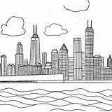 Chicago Skyline Coloring Page 20972 16580 sketch template