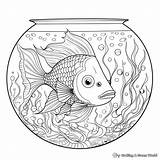 Fish Bowl Coloring Pages  Free & Printable sketch template