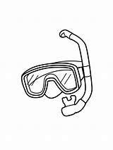 Mask And snorkel Coloring Page  Funny Pages sketch template