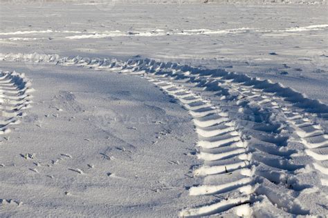 tracks on snow 9551516 Stock Photo at Vecteezy