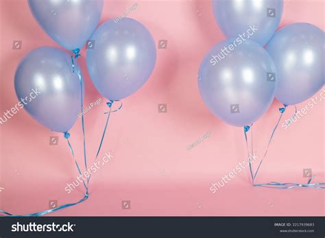 Pink Backdrop Blue Purple Lavender Balloons Stock Photo 2217939683 ...