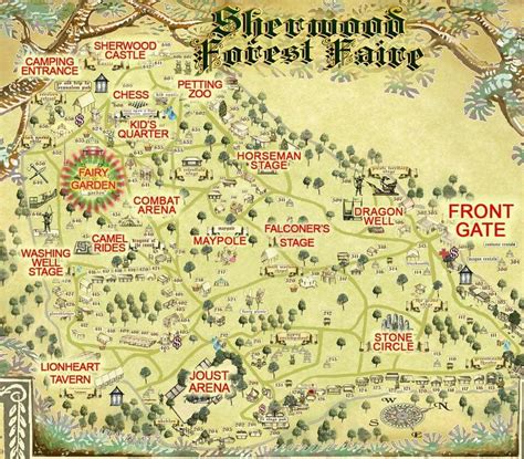 Sherwood Forest Faire | Forest map, Sherwood forest, Map art