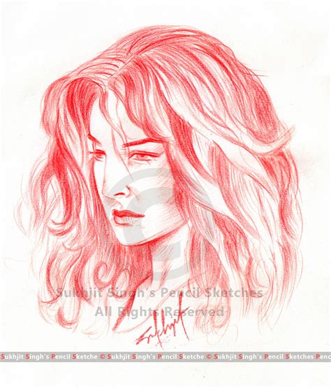 Red Pencil Sketch at PaintingValley.com | Explore collection of Red Pencil Sketch