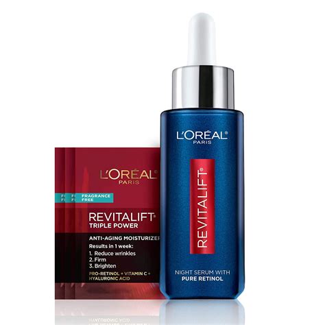 Retinol Serum for Face, L'Oreal Paris Revitalift Derm Intensives Night ...