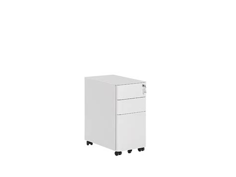3 Drawer Metal Filing Cabinet White BOLSENA | Beliani.no