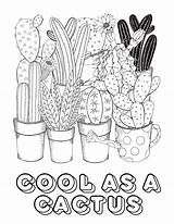 Cute Cactus Coloring Pages  FaveCraftscom sketch template