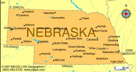 Nebraska Map | Infoplease