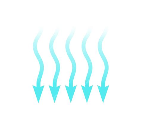 Premium Vector | Air flow blue arrow showing direction of air movement wind direction arrow blue ...