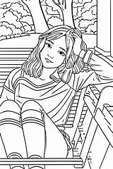 Coloring Pages Girl On A Swing  166810 sketch template