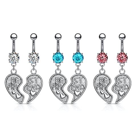 Beautiful belly button rings for you and your BFF