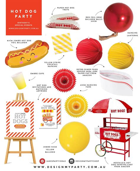 Hot Dog Party Decorations & Supplies | Hot dog party, Dog party, Dog ...