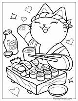 20 Sushi Coloring Pages Free PDF Printables Princesscoloringpages  sketch template
