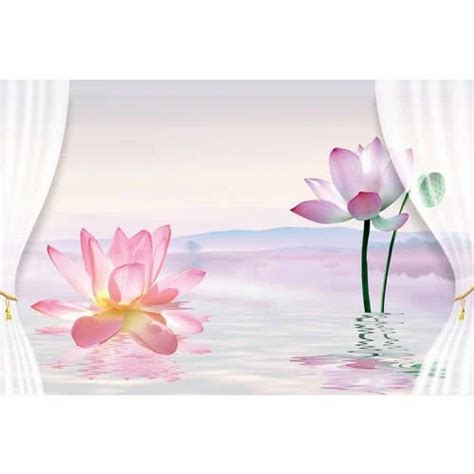 Customized 3D Lotus Wallpaper at Rs 40/square feet | 3D Sticker Wallpaper in Indore | ID ...