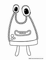 Monster Coloring Pages 4 Cute And Silly Monsters For Kids Free  sketch template