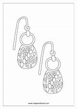 Earrings Coloring Pages sketch template