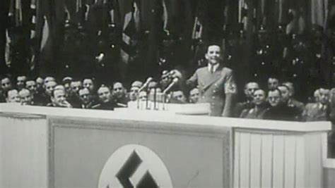 Joseph Goebbels speech for total war in Berlin, 1943 | Britannica