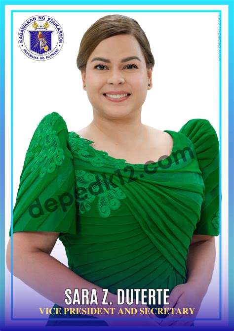 Vice President and DepEd Secretary Sara Z. Duterte Posters [Hi-Res] Free Download - DepEd K-12