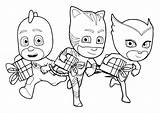 Superheroes Of PJ Masks  PJ Masks Coloring Pages sketch template