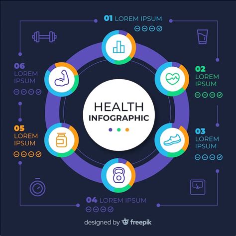 Free Vector | Health infographic template flat style