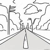 Road Coloring Page 42813 33856 sketch template