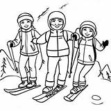 Skiing Friends On The Slopes Coloring Page  Pagescom sketch template