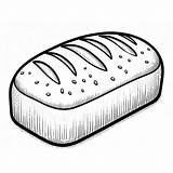 Loaf Of Bread 🍞 Coloring Page sketch template