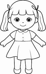 Doll Coloring Pages sketch template