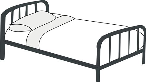 bed clipart black and white