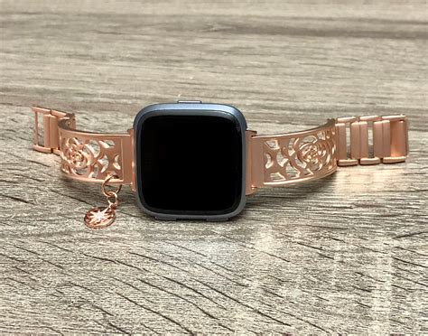 FITBIT VERSA Band Rose Gold Fitbit Watch Band Adjustable - Etsy