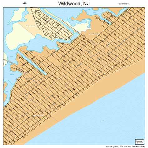 Wildwood New Jersey Street Map 3481170