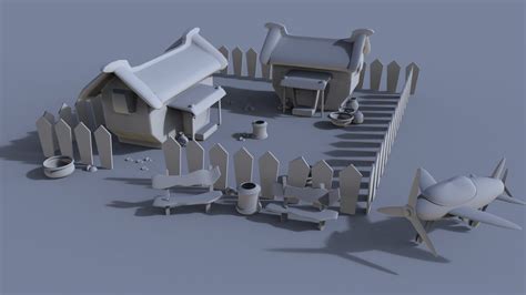 Village environment | Free 3D models