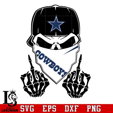 Skull dallas cowboys svg,dxf,eps,png file – lasoniansvg