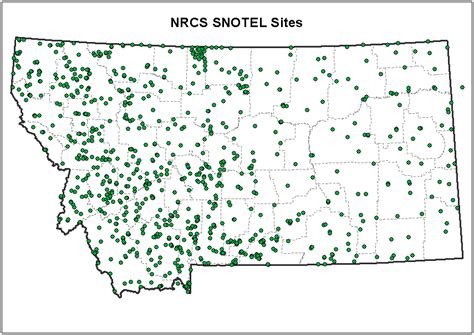 Browse graphic file description: Montana NRCS SNOTEL Sites map