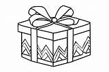 Christmas Gift Box Coloring Page Pages sketch template