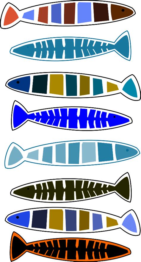 Aboriginal Fish Printable Stickers | Free Printable Papercraft Templates