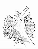 Dagger Coloring Pages sketch template