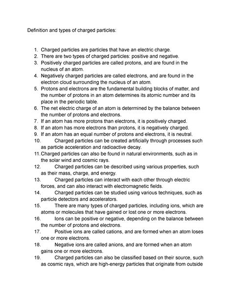 Definition and types of charged particles - Definition and types of ...