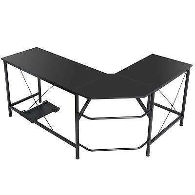 COMPUTER GAMING LAPTOP Table L-Shaped Desk Corner Workstation Office Desk 66" $66.59 - PicClick