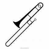 Trombone Coloring Page  Free trombone For Kids Ultra sketch template