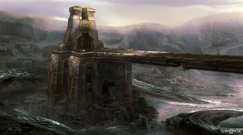 Tyr Temple Realm Gates & Bridge Concept Art from God of War #art #artwork #gaming #videogames # ...