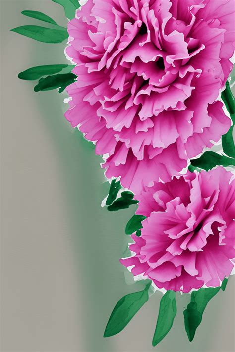 Pink Carnation Bouquet Graphic · Creative Fabrica